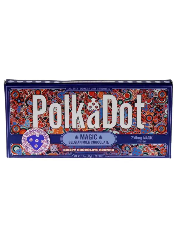 Krispy Chocolate Crunch PolkaDot Magic Mushroom Belgian Milk Chocolate 250mg