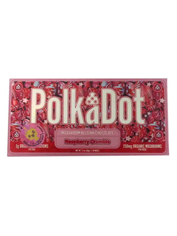 Raspberry-Crumble-PolkaDot-Magic-Mushroom-Belgian-White-Chocolate